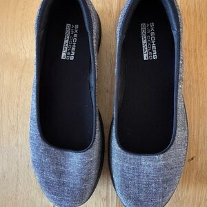 Skechers Women's Charcoal Slip-On Flats